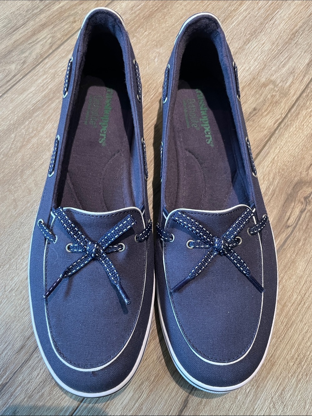 Grasshoppers Wyndham slip on boat shoes Ortholite insole blue size 9M